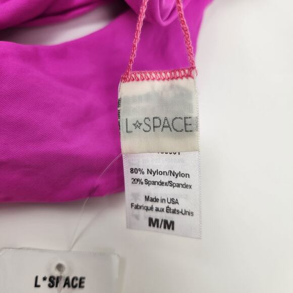 L*Space Sandy Bikini Bottom in Bright Fuchsia Pink Size Medium NWT - Picture 5 of 5